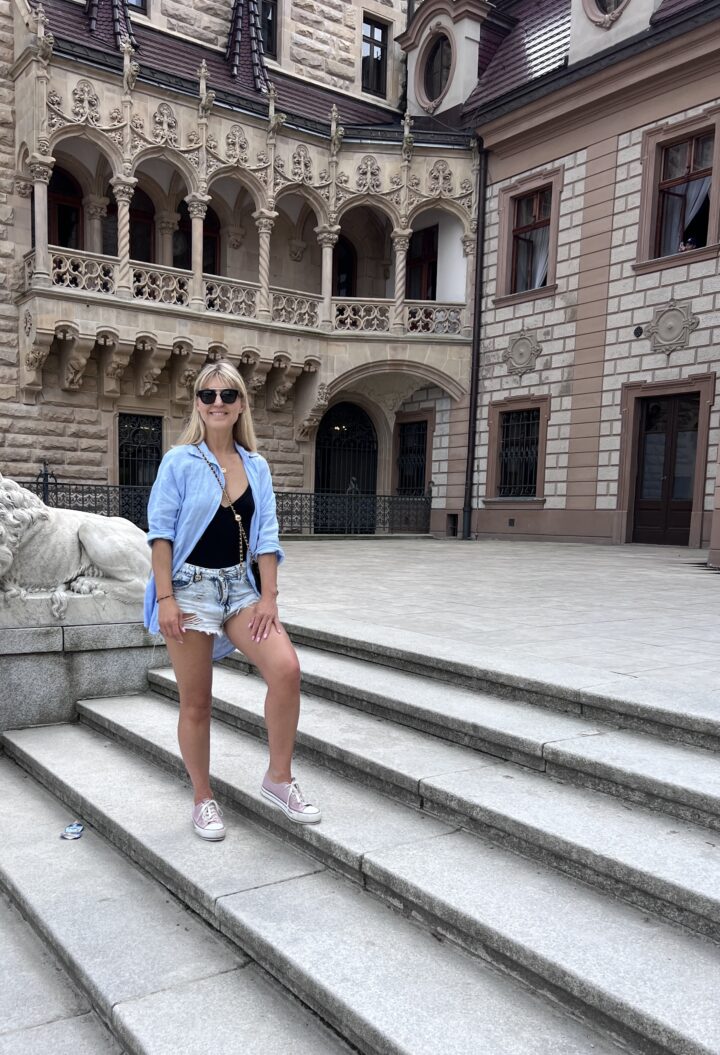 Koszula lniana Toscana - niebieska