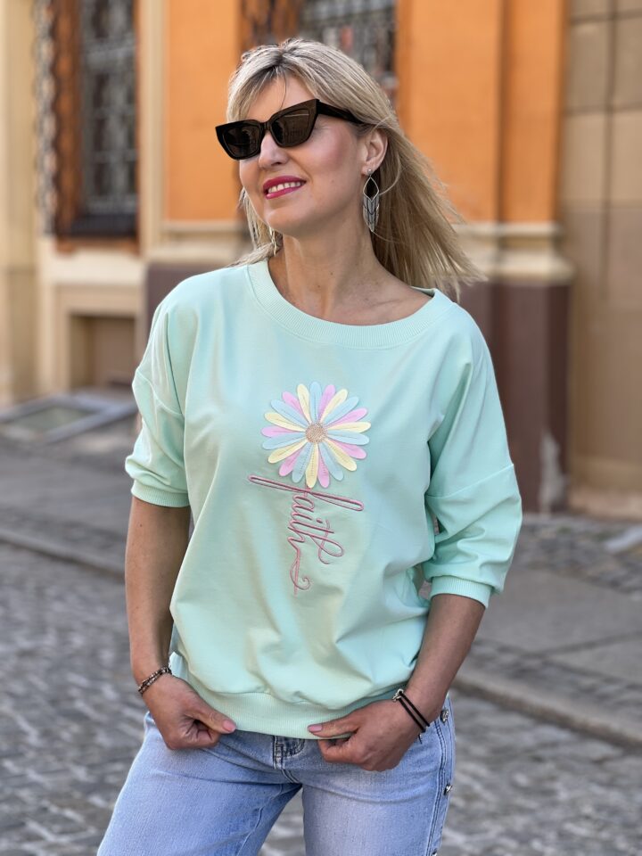 Bluza Stokrotka- mięta