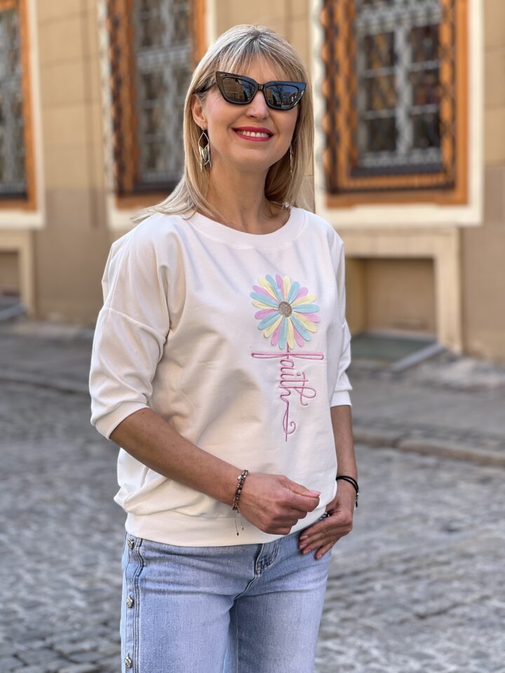 Bluza Stokrotka- biała
