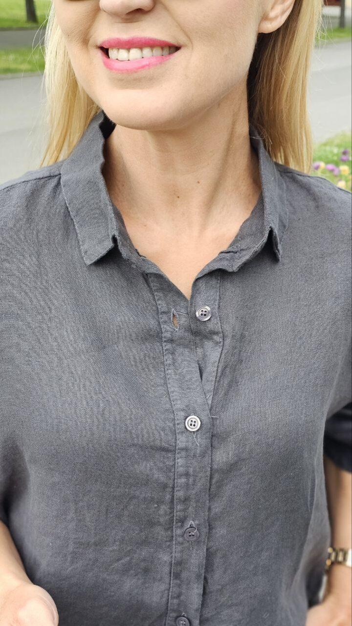 Koszula lniana Capri - grey