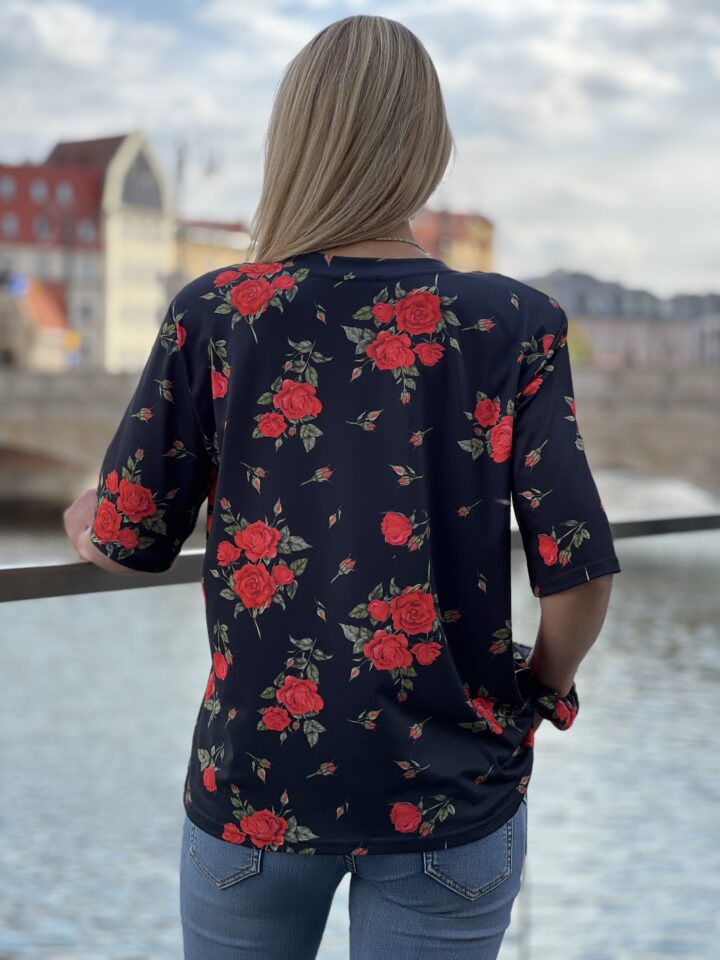 Bluzka Bella Rosa - czarna