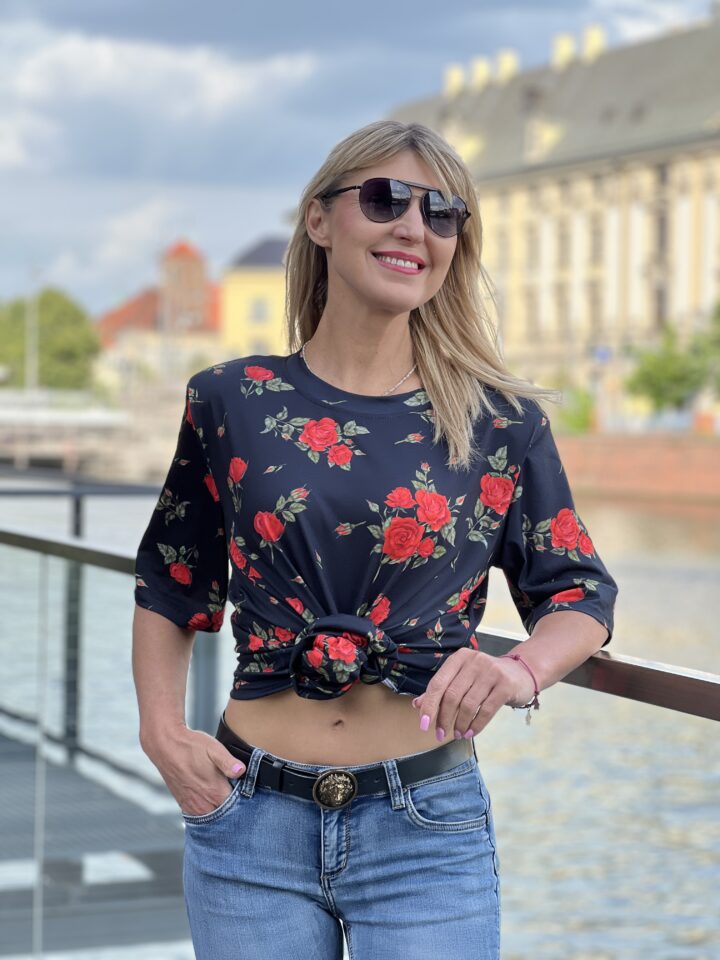 Bluzka Bella Rosa - czarna