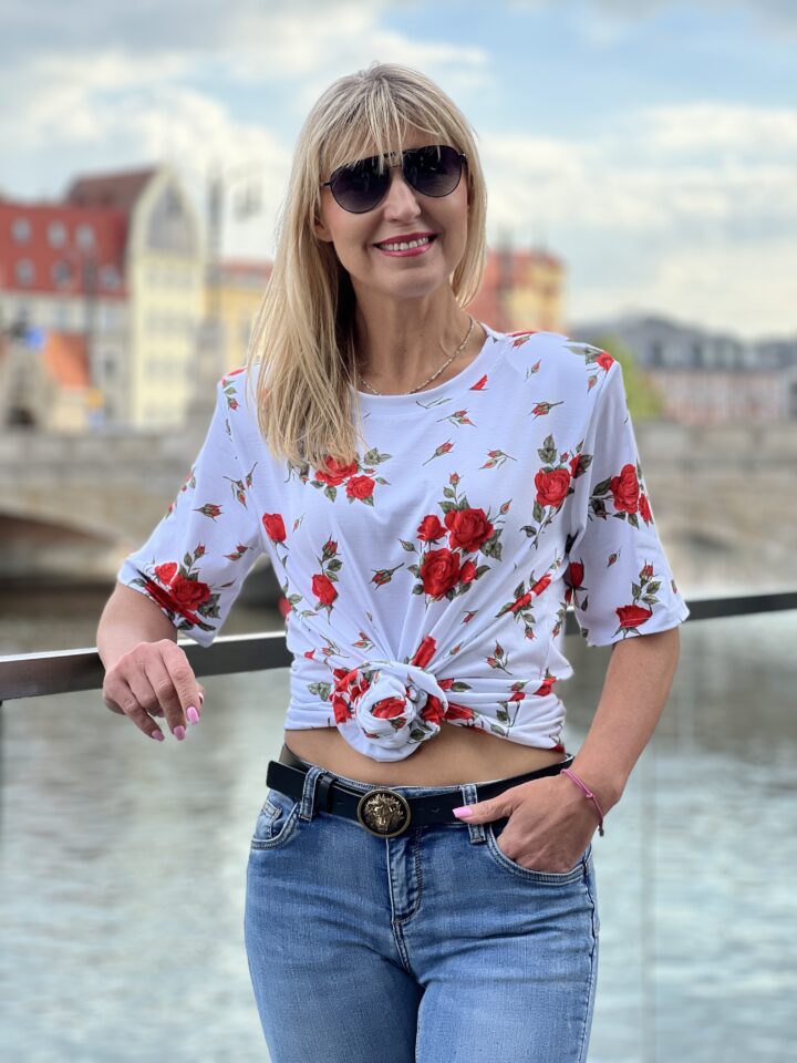 Bluzka Bella Rosa - biała