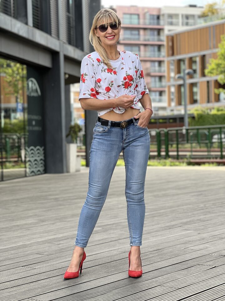 Bluzka Bella Rosa - biała