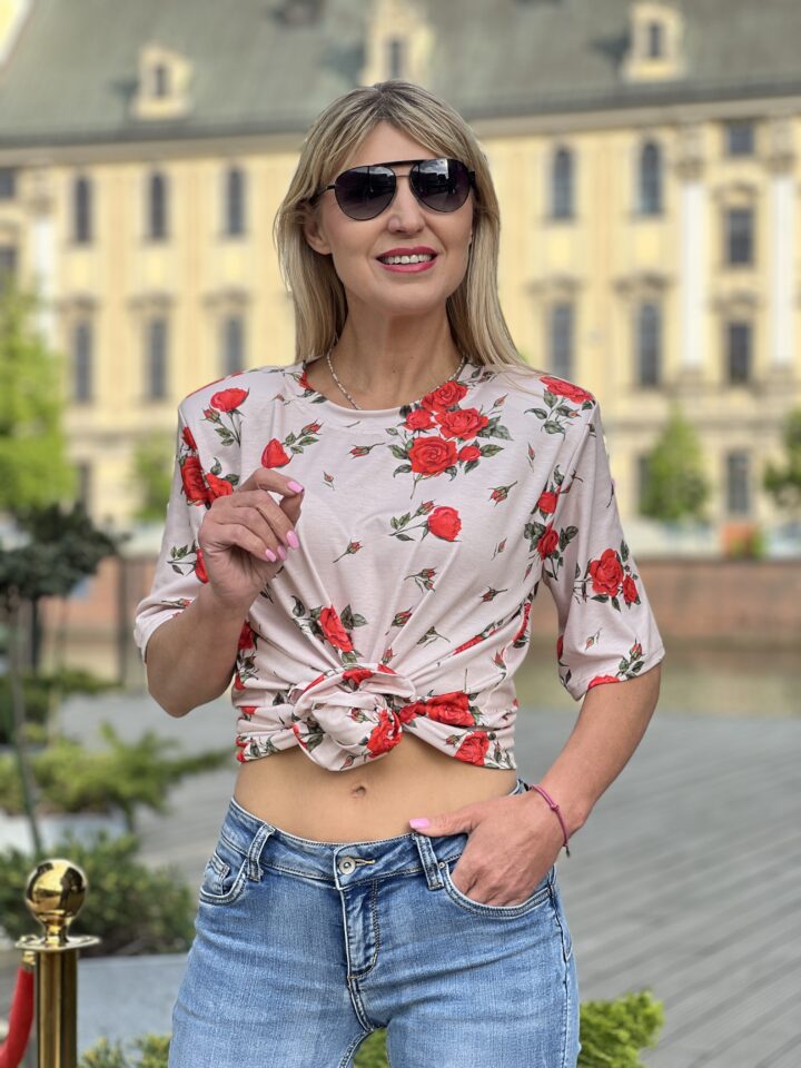 Bluzka Bella Rosa - beż