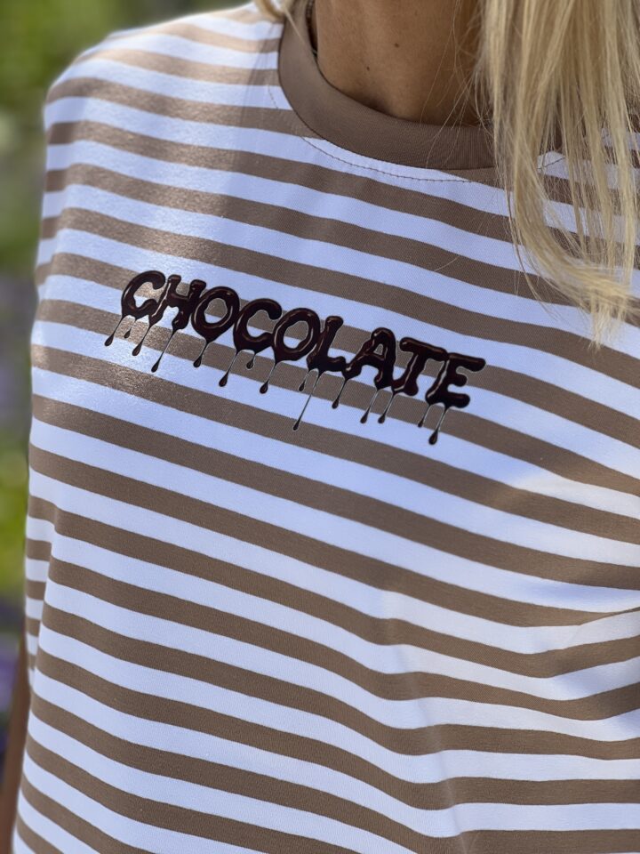 Bluzka Chocolate - karmelowe paski