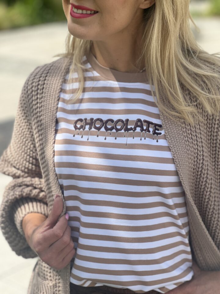 Bluzka Chocolate - karmelowe paski