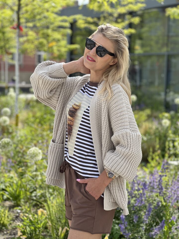 Kardigan Cozy Chic - beżowy