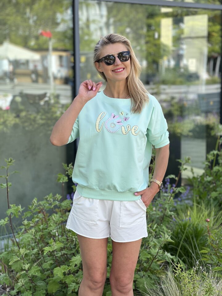 Bluza Love - miętowa
