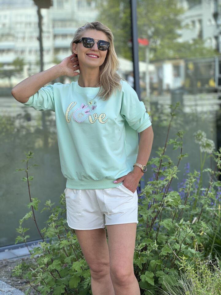 Bluza Love - miętowa