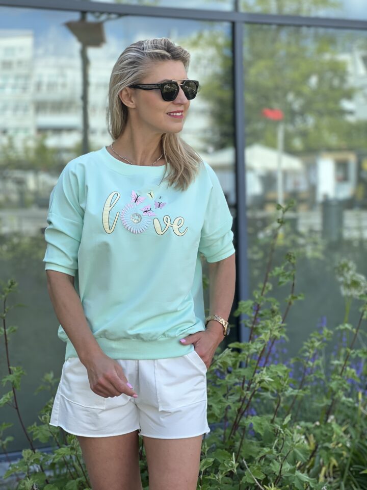 Bluza Love - miętowa