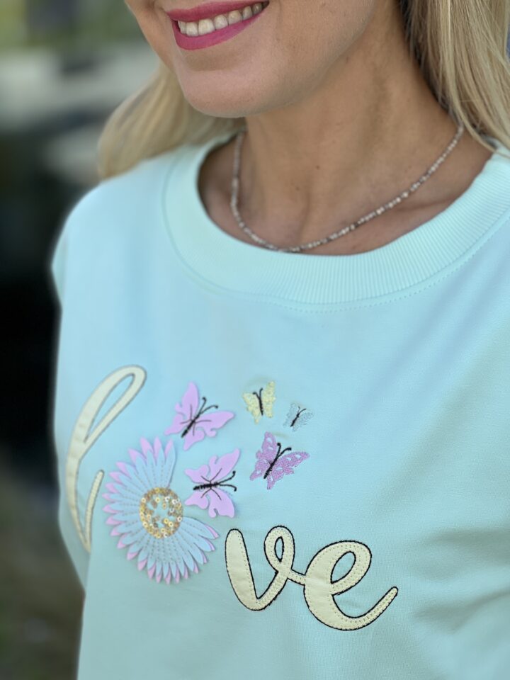 Bluza Love - miętowa