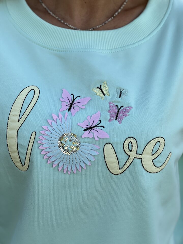 Bluza Love - miętowa