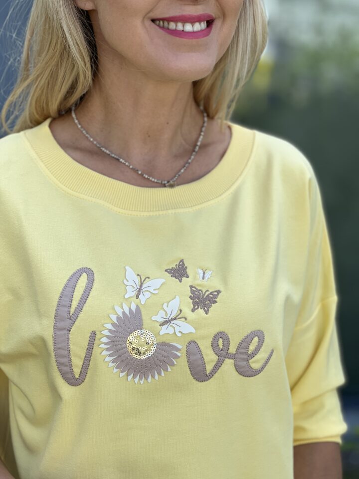 Bluza Love - żółta
