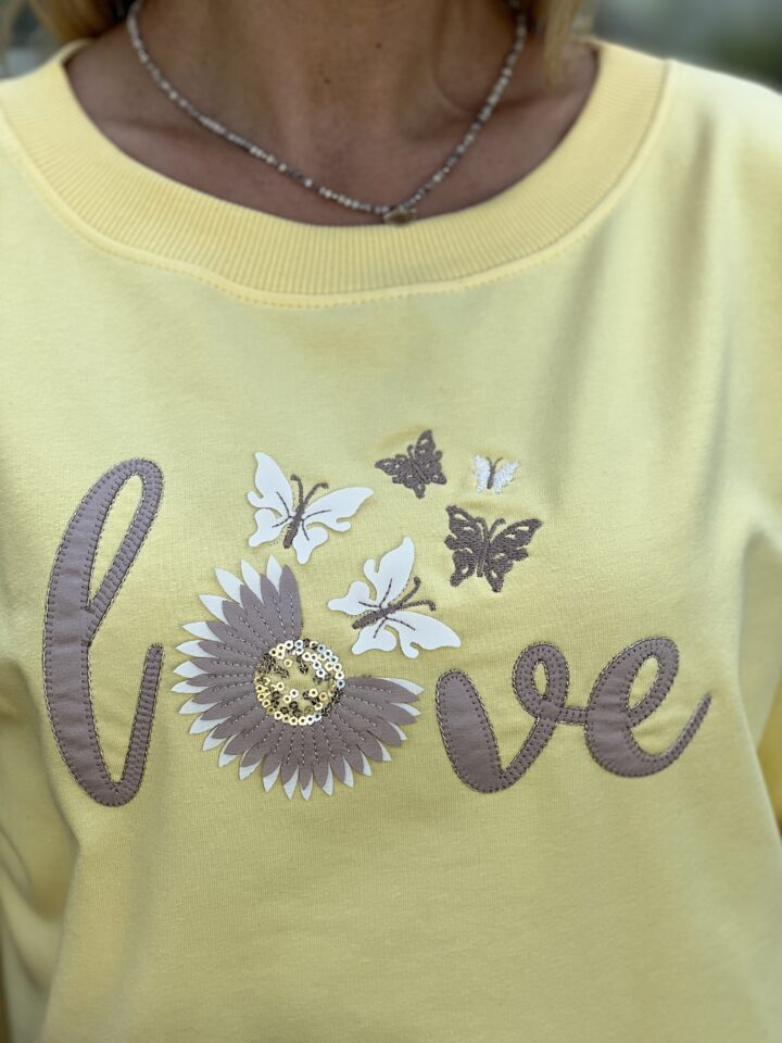 Bluza Love - żółta