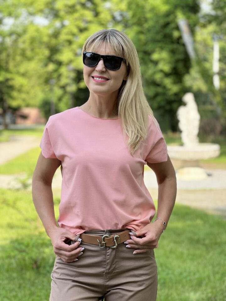 Bluzka Classic - koralowa