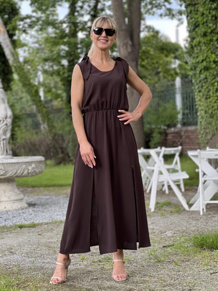 Sukienka Leticia - czekoladowa