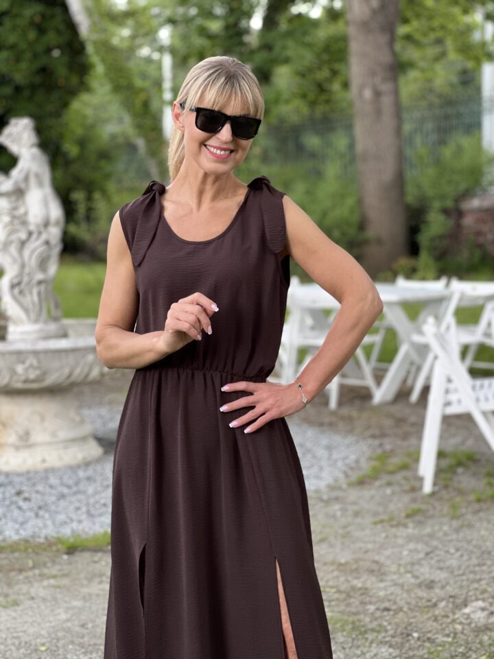Sukienka Leticia - czekoladowa