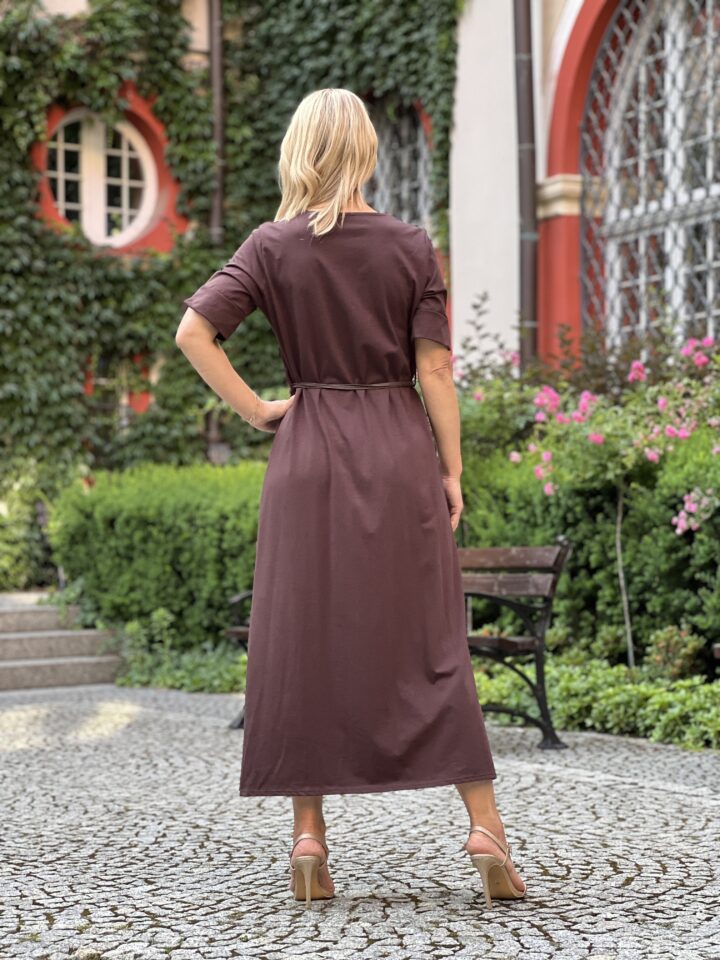Sukienka Dakota - czekoladowa