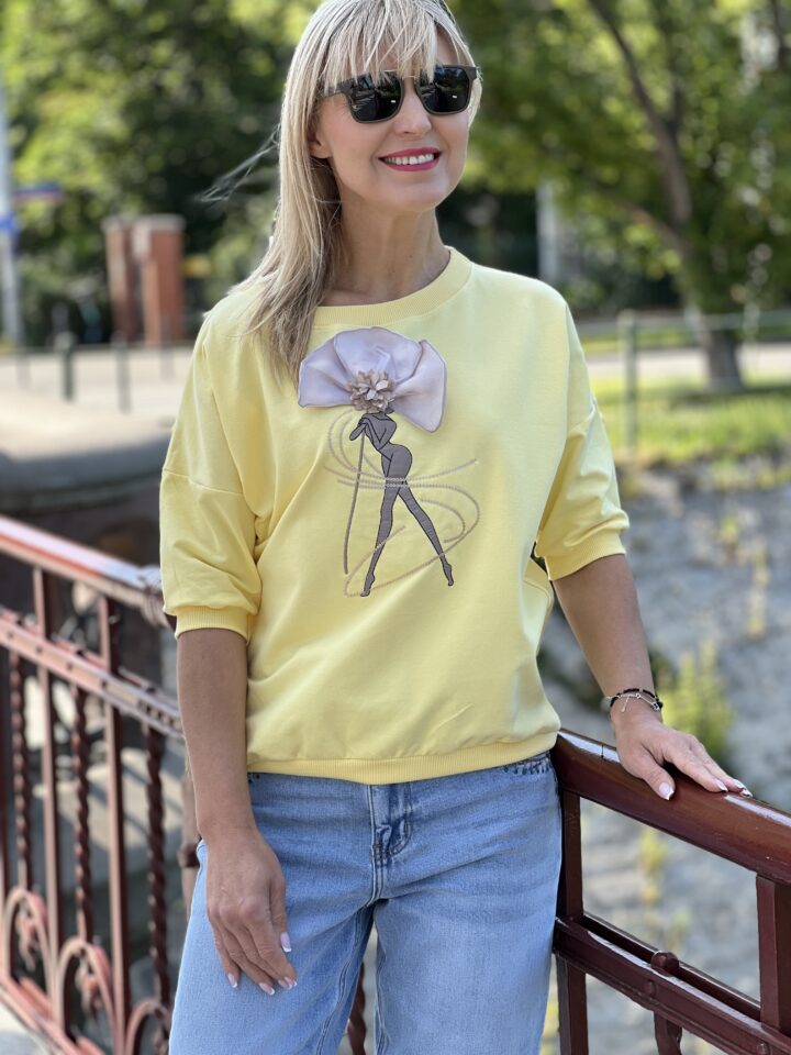 Bluza Diva - bananowa
