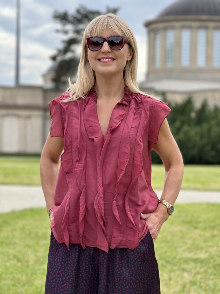Bluzka Fiorella - burgund