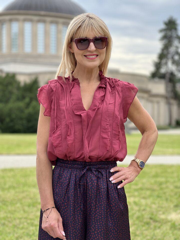 Bluzka Fiorella - burgund