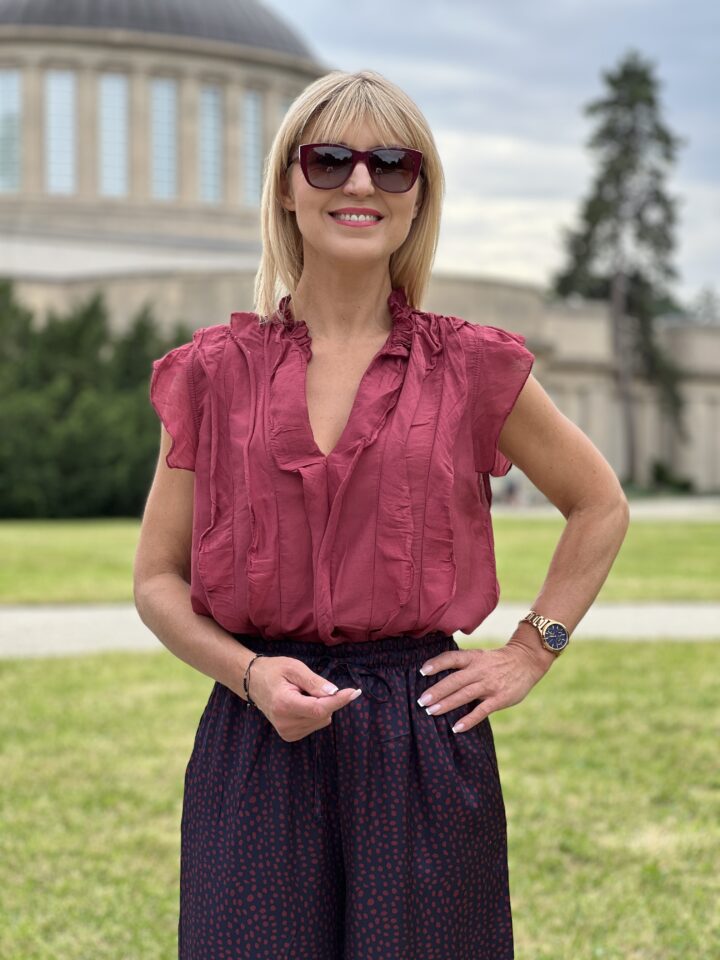 Bluzka Fiorella - burgund