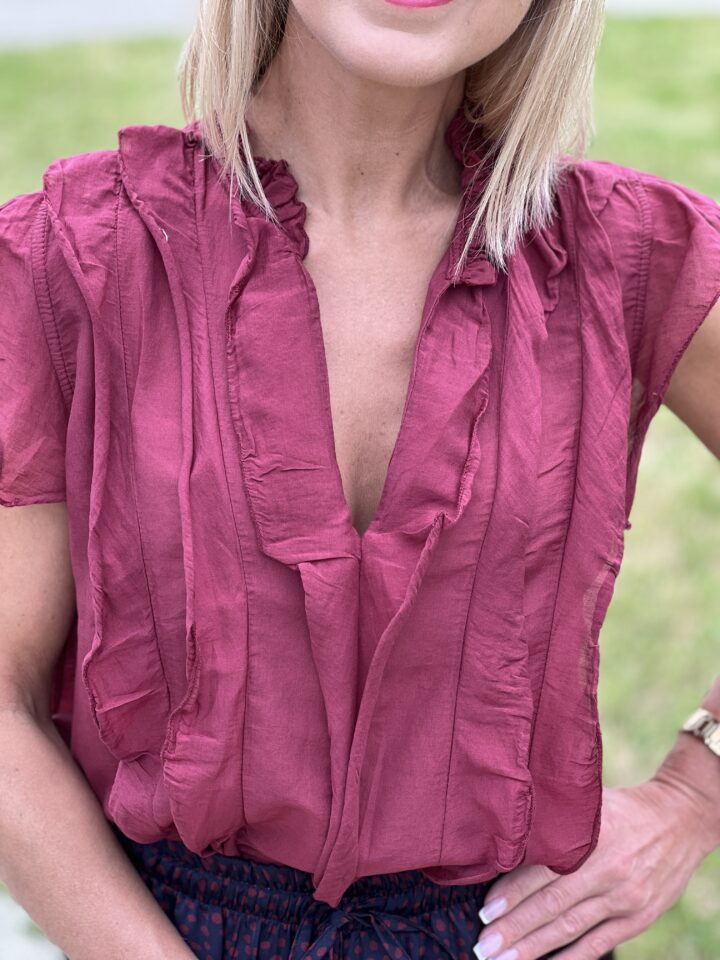 Bluzka Fiorella - burgund