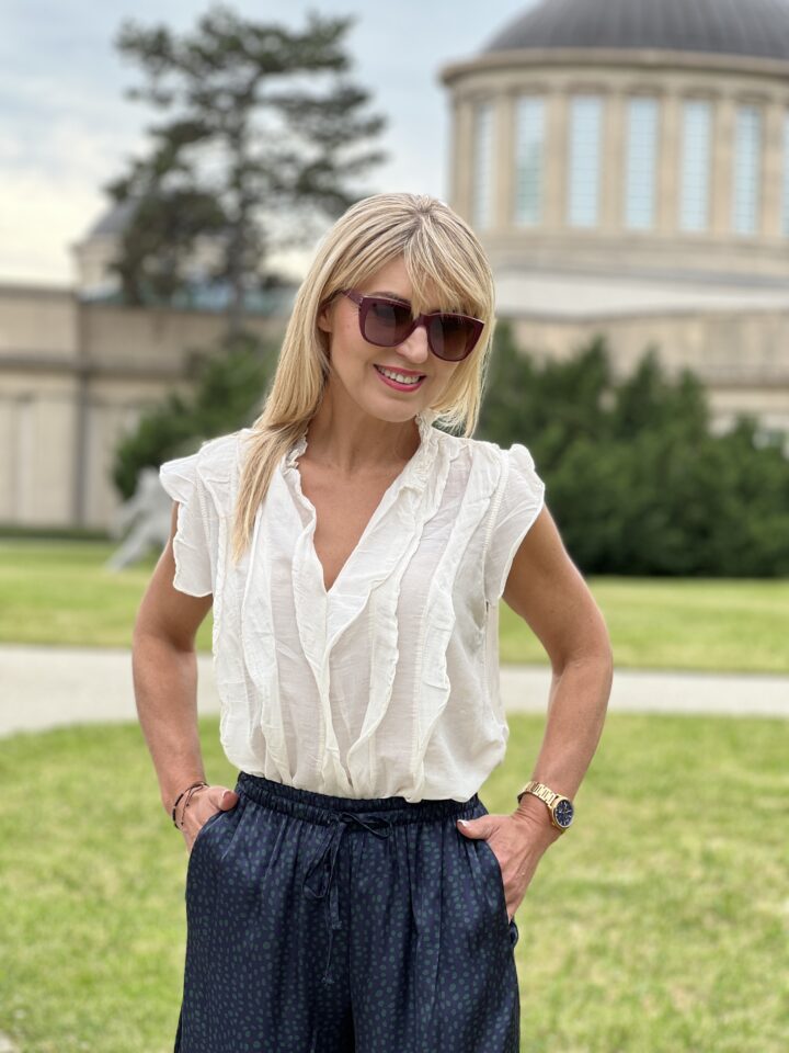 Bluzka Fiorella - ecru