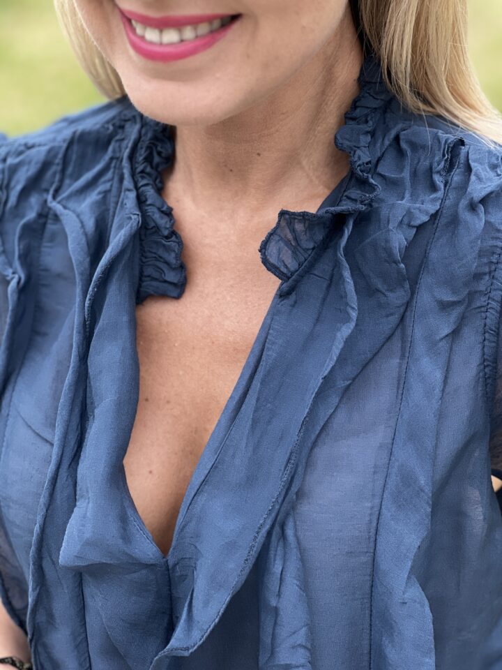 Bluzka Fiorella - granatowa