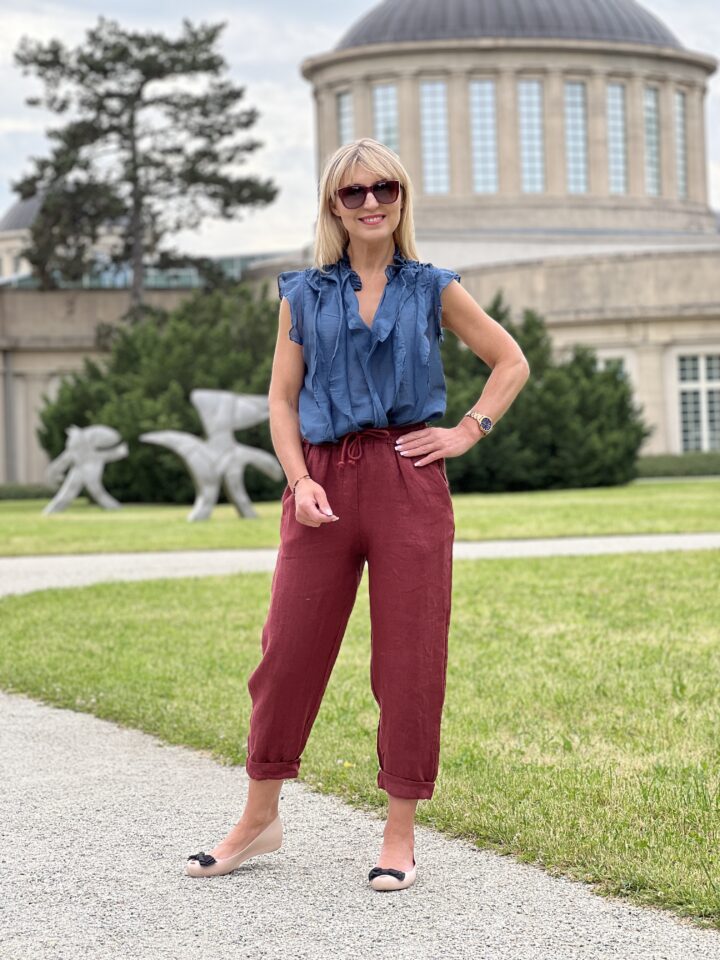 Bluzka Fiorella - granatowa
