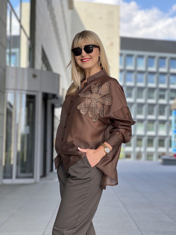 Koszula Florentina - czekoladowa